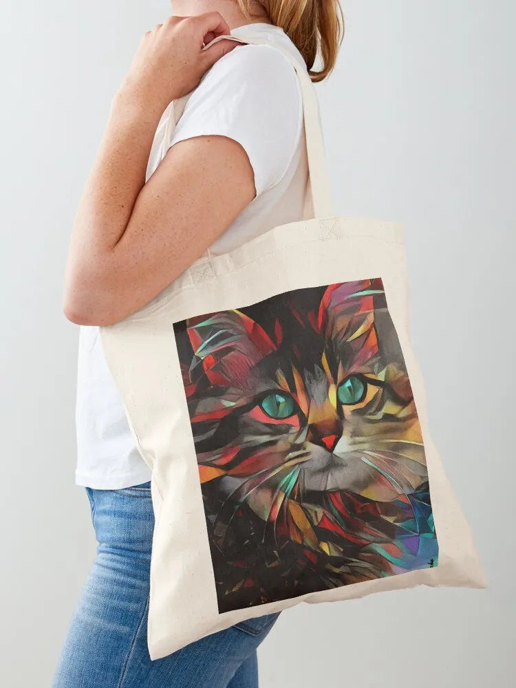 Mollie cat, chat, cat, Lea Roche paintings Tote Bag tote bags cloth bags tote bag canvas Canvas Bag