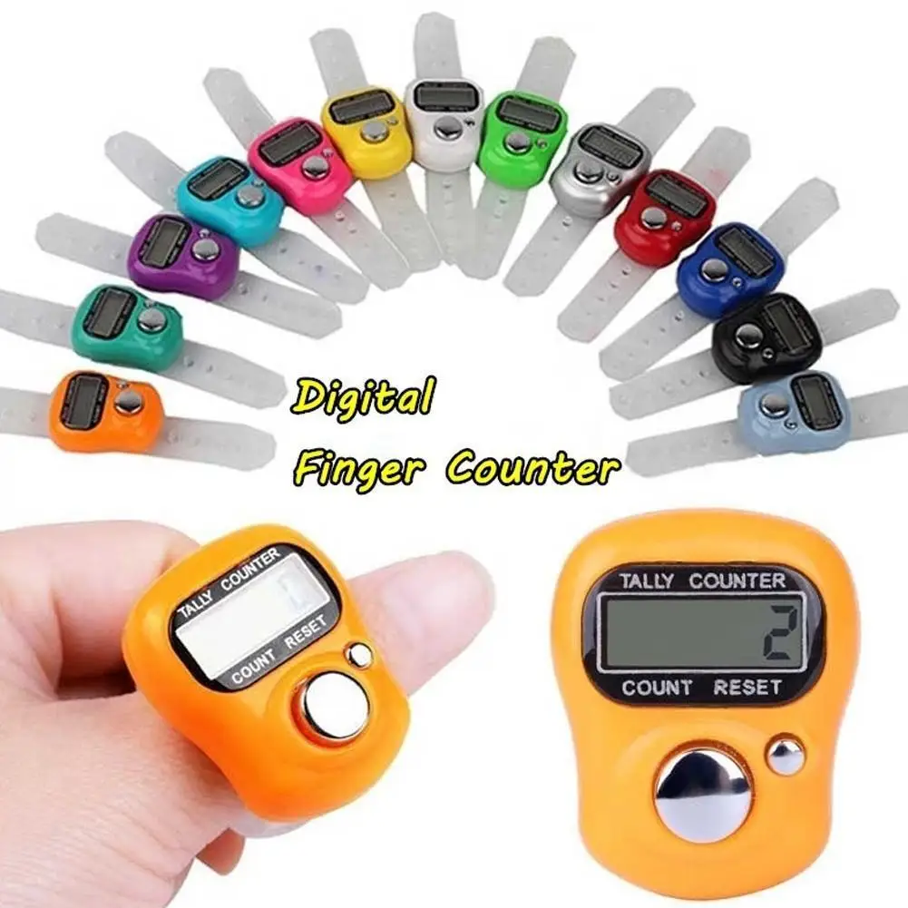 Digit Digital LCD Electronic Golf Finger Hand Knitting Row Tally Counter TALLY Pedometer Random Color Drop Shipping Counter