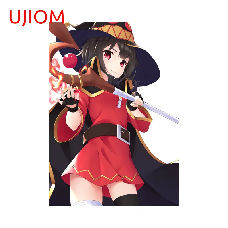 UJIOM Manga Megumin Cute Wall Sticker High Quality Office Desk Waterproof PVC Decal Computer Case Home Decoration Accessories