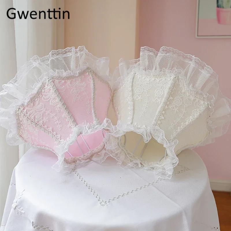Nordic Ins Pink Table Lamps Lace Fabric Lamp Led Stand Desk Light Fixtures for Bedroom Bedside Princess Home Decor Luminaire E27
