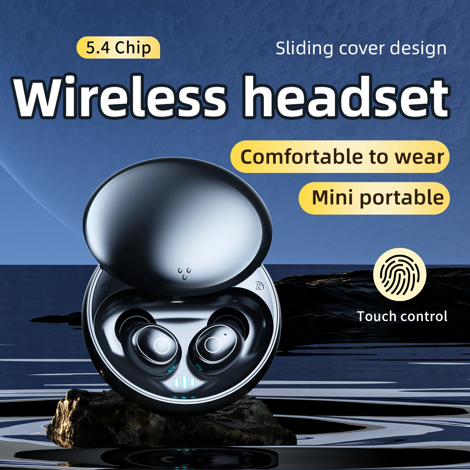 Bluetooth Earbuds Sleeping invisible Small Wireless Earphone Mini Comfortable Noise Blocking Headset for Side Sleeping Home Work