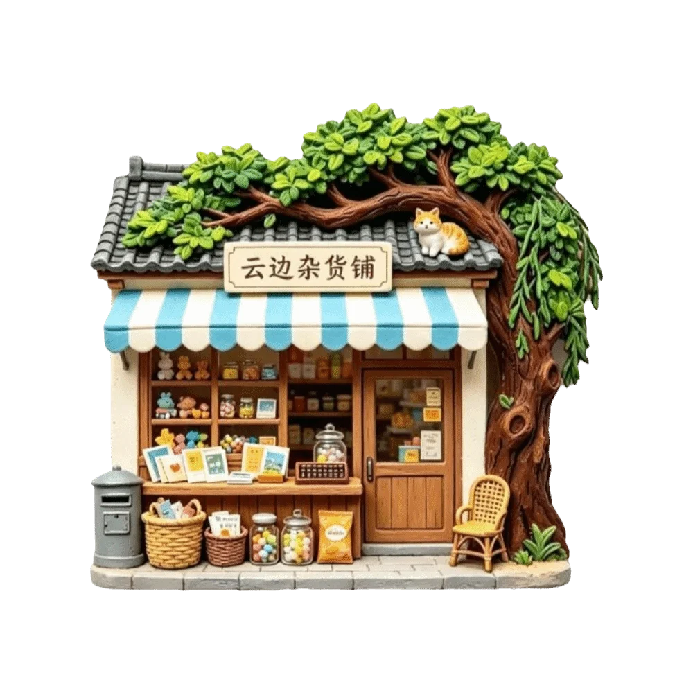 Ornaments God of Wealth Refrigerator Magnet Shop Shape House Home Decoration Emboss Design Fruits Magnetic Sticker Home
