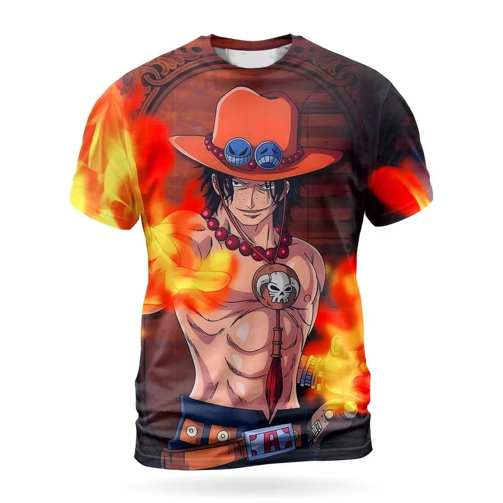 

25/26 Latest Summer Hot Sale 3D Printing Design Anime ONE PIECE Luffy Image T-Shirt Fashion Trend Adult Children's Top