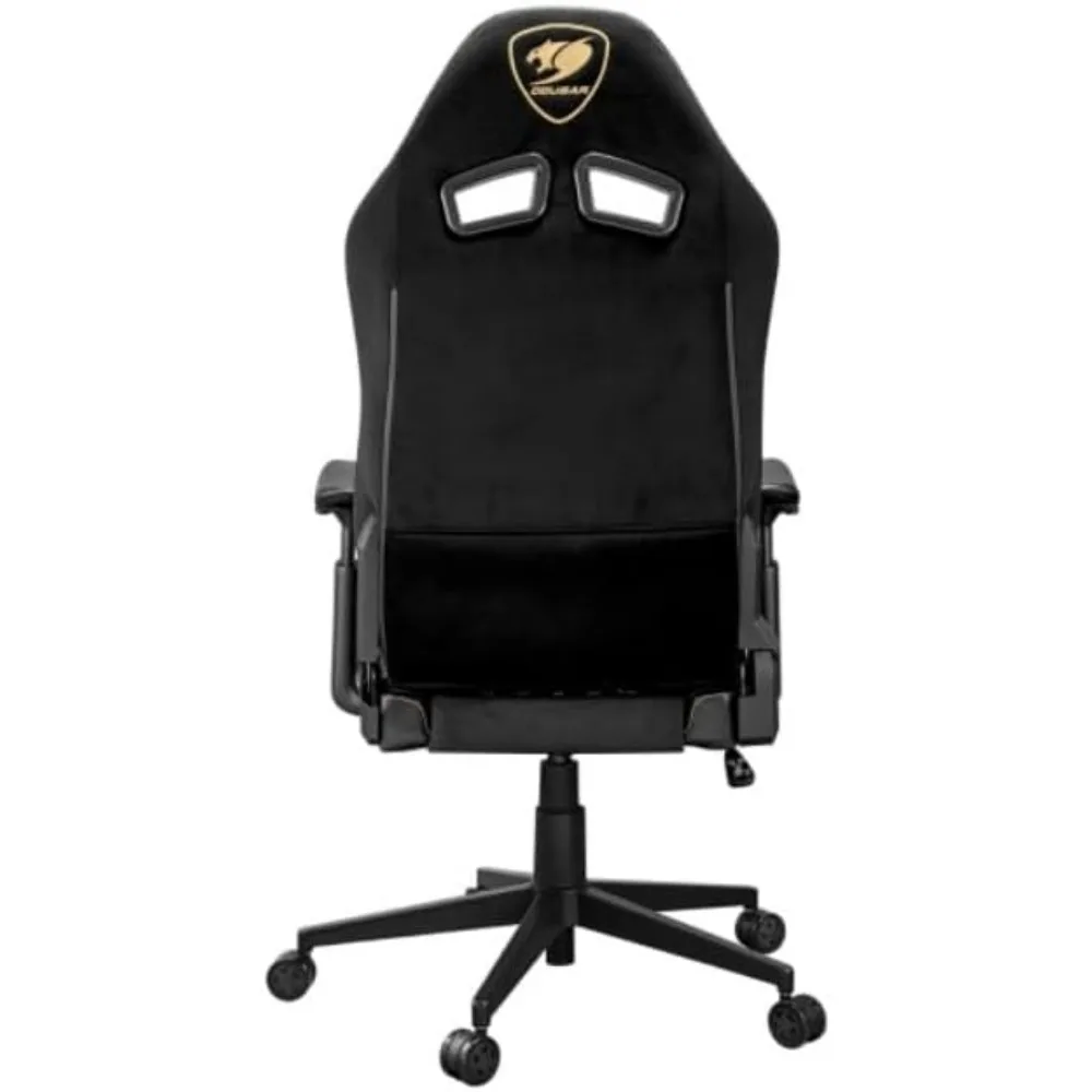 Explore Royal F Gaming Chair with Breathable Velvet Fabric & PVC Leather, 3D Armrests, Lumbar & Neck Pillows