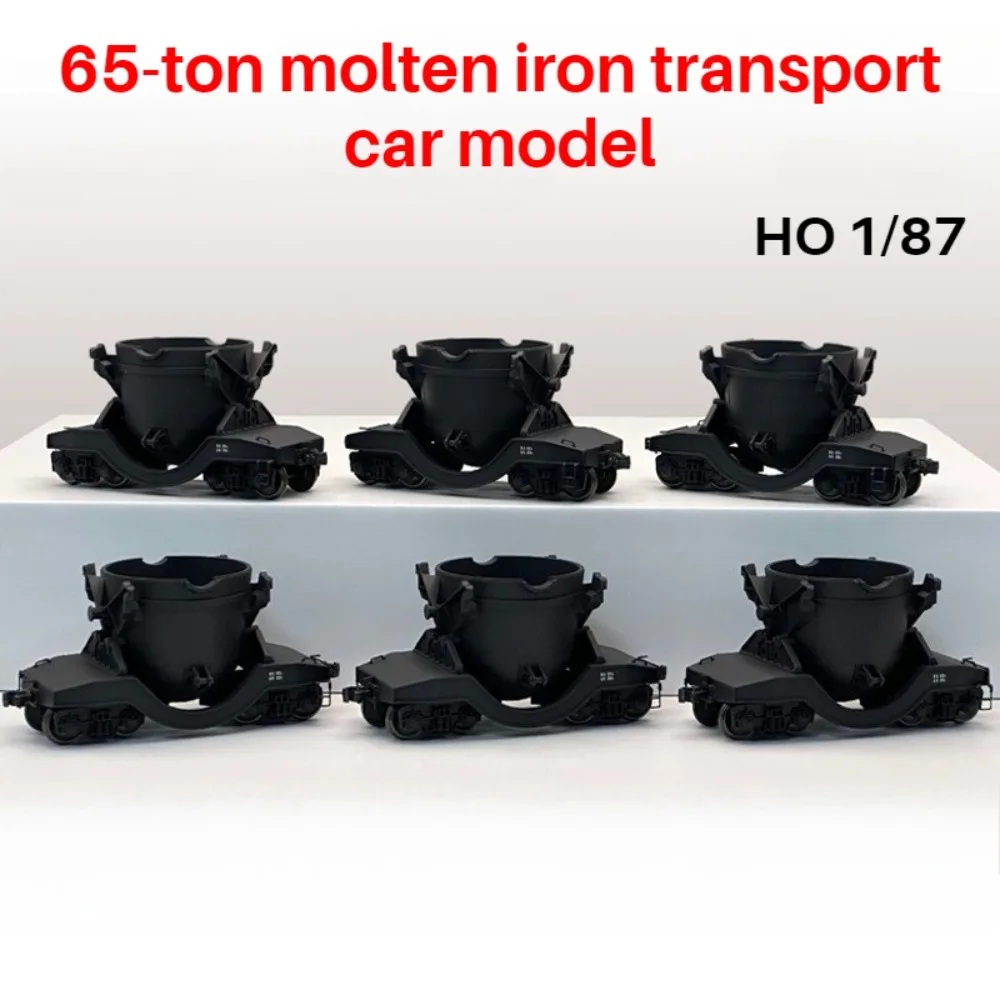 HO Type 1/87 Carriage Set Steel Plant Series 65-ton Molten Iron Transport Car Model Six-section Train Model Boy Toy Gift