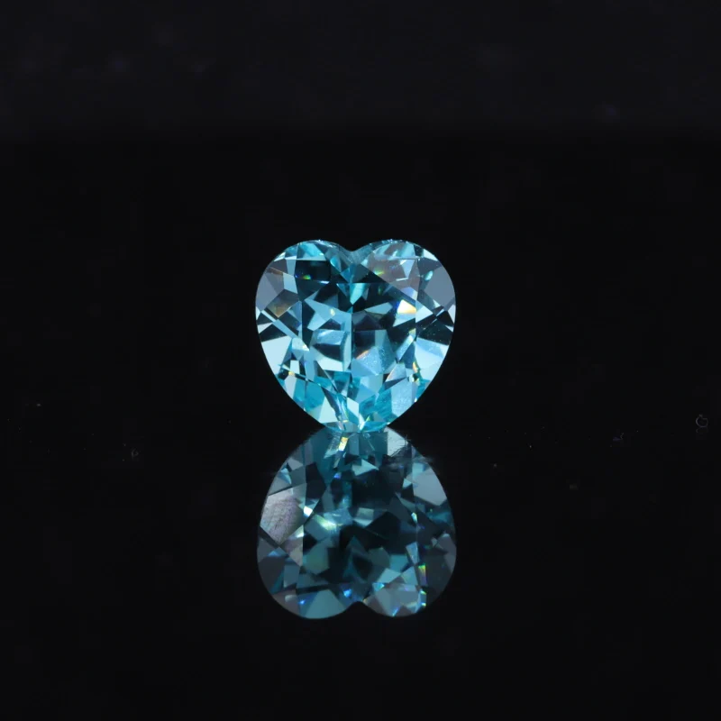 Heart Shape Lab Sapphire Paraiba Color Gemstone For Ring Pendant Setting