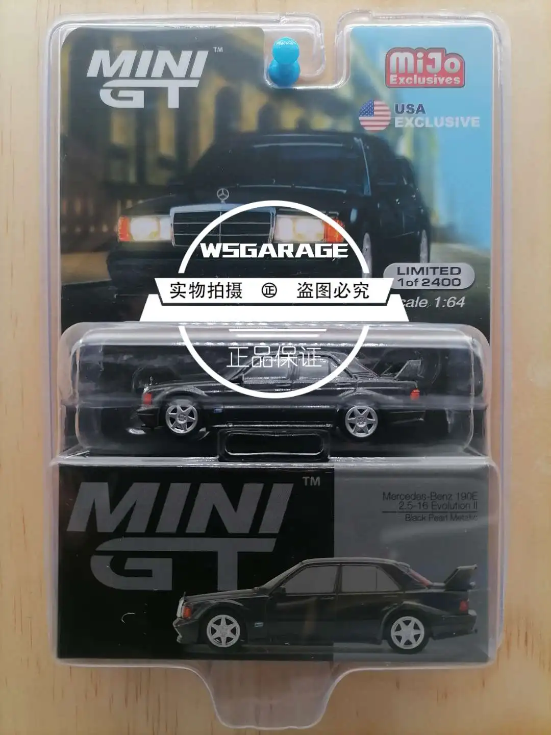 Mini GT 1:64 190E 2.5 16 Evo II limited Collection of die-cast alloy car model ornaments