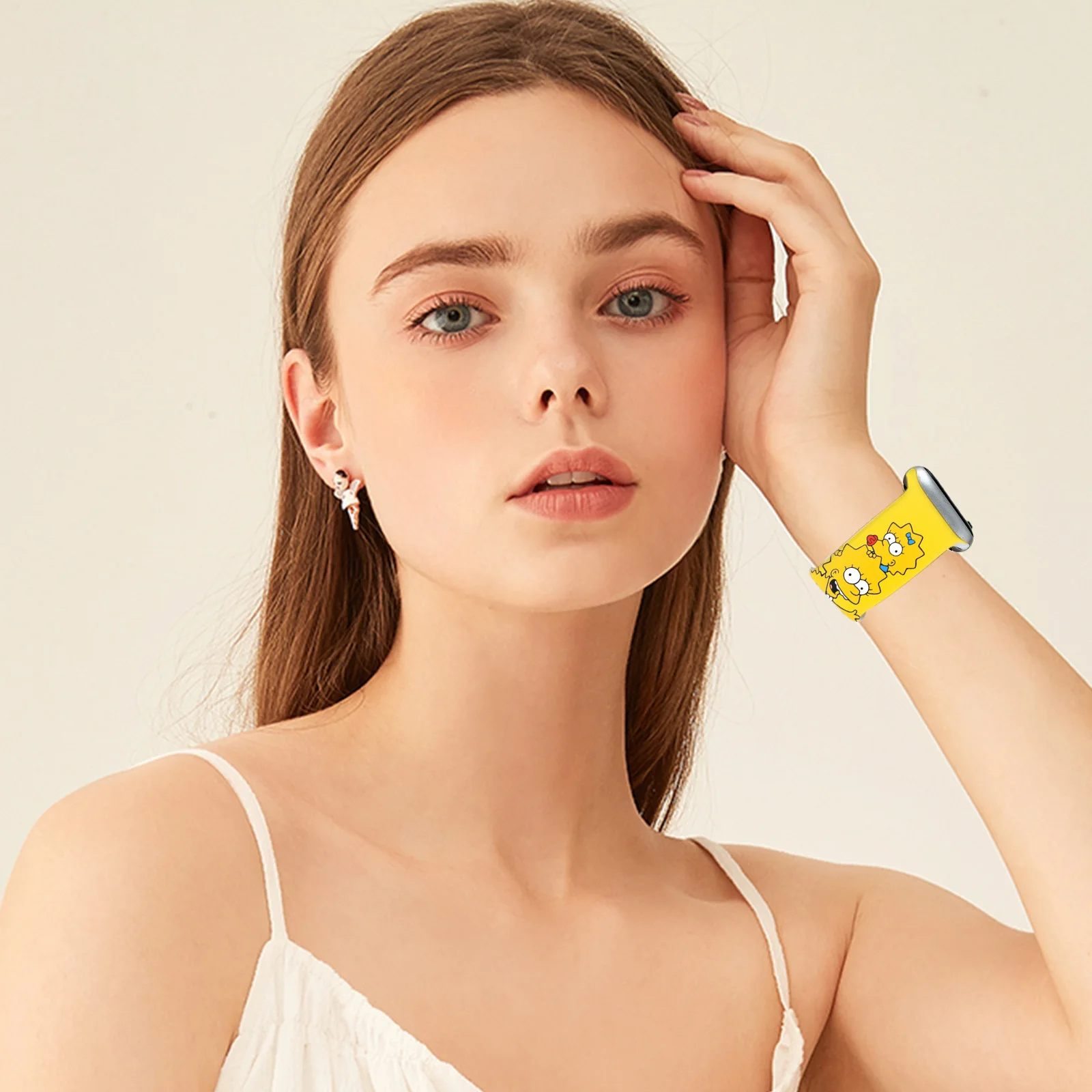 Disney Simpson Series 2 Strap for Apple Watch 11 10 9 8 7 SE Silicone Band Replaceable Watchband for iWatch 46mm 44mm 42mm 41mm