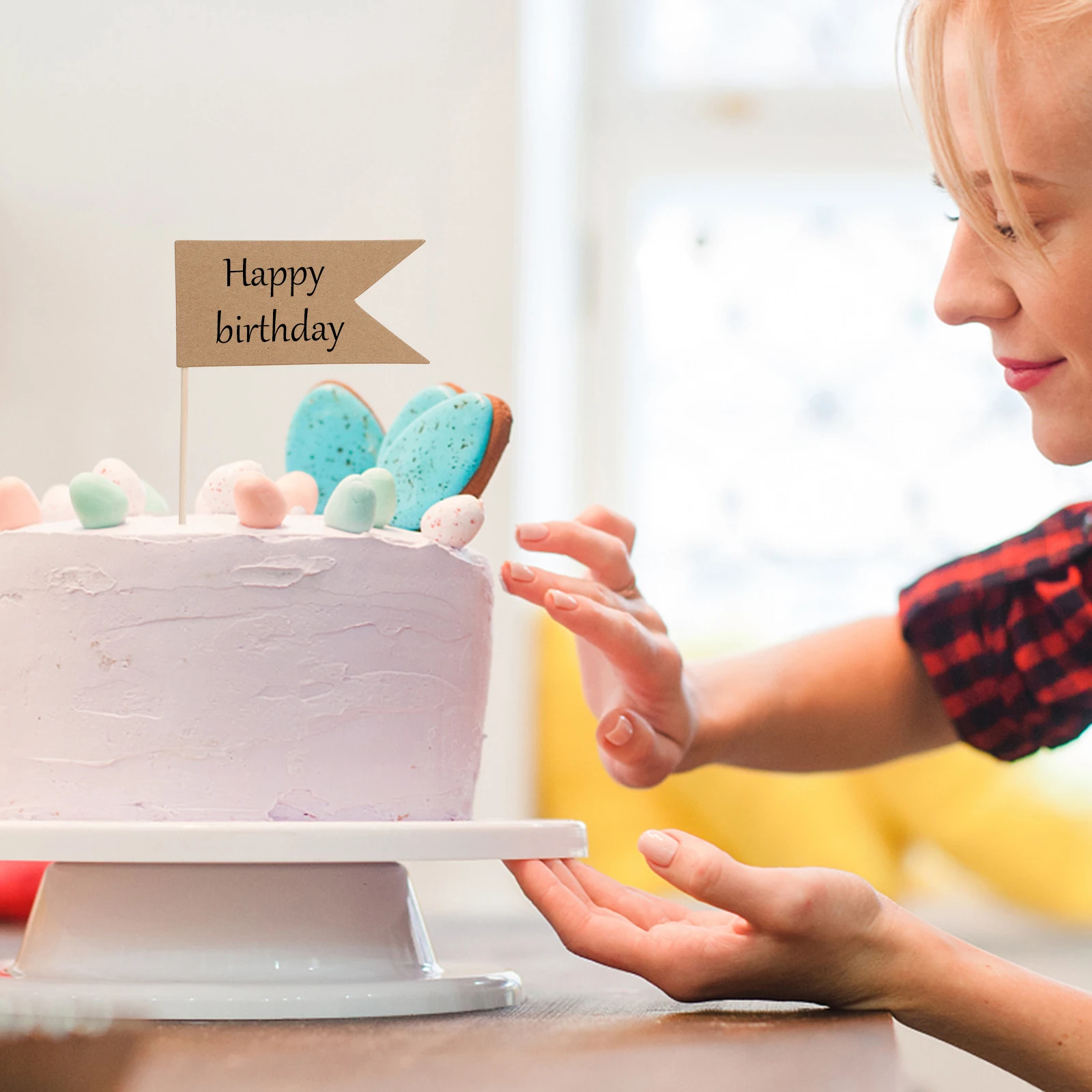 

30pcs Birthday Cake Card Classic Design Party Food Labels Cheese Markers Kids Picks Cupcake Toppers Cake Decoration