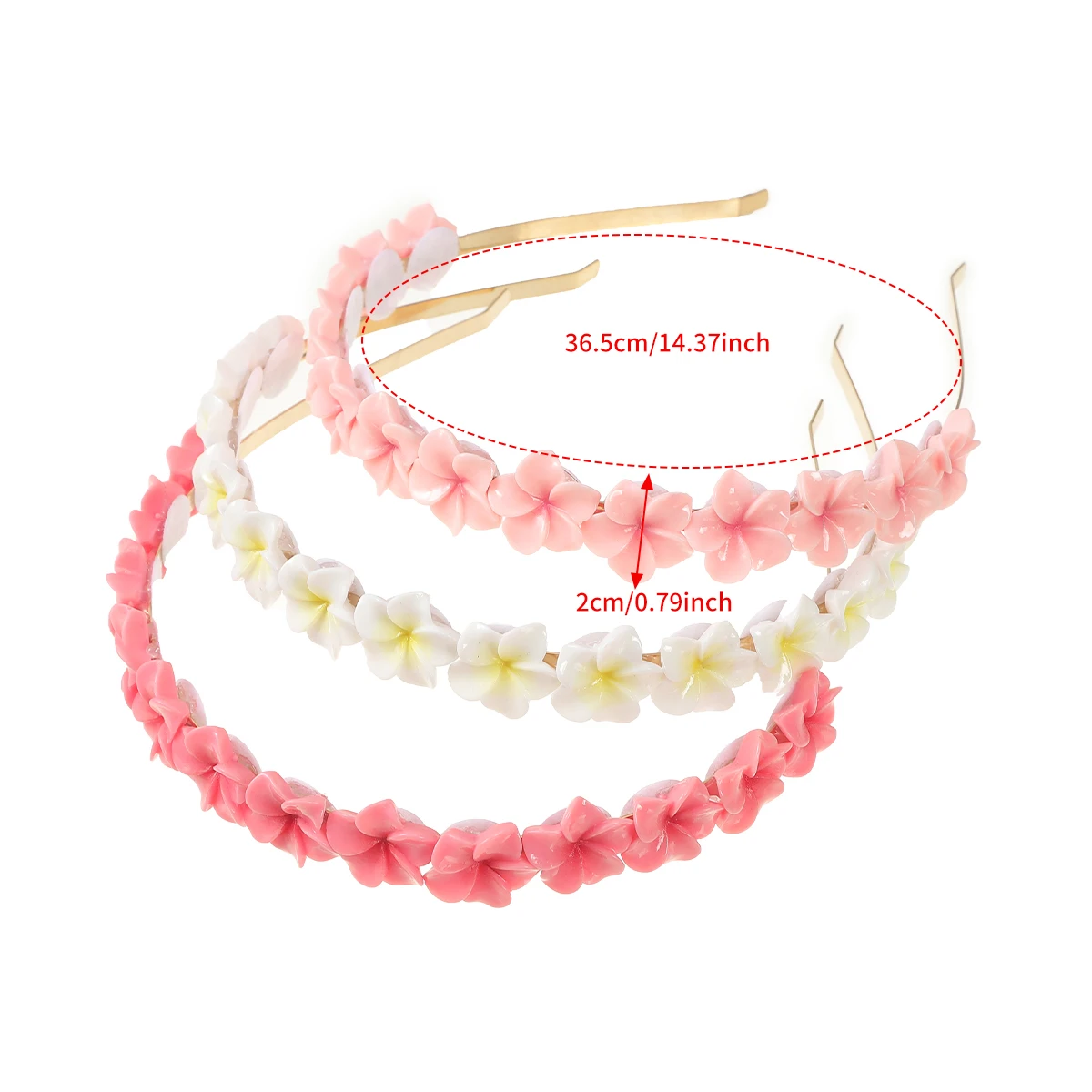 Fashion Flower Non-Slip Hairbands Headband For Women Photo Styling Hair Hoop Bands Headband Bezel Girls Hawaii Hair Accessories