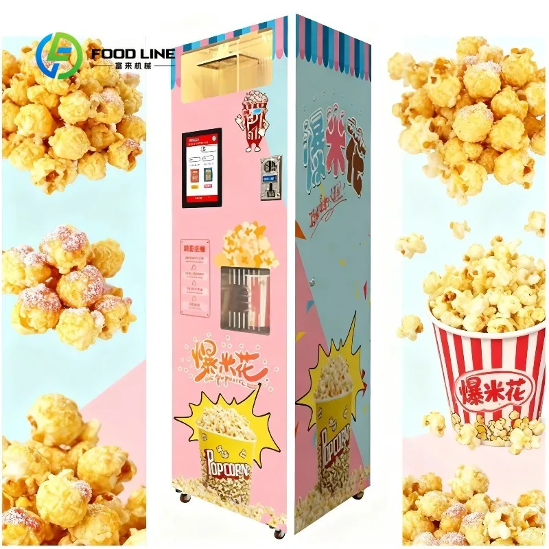 Customized Fully Automatic Top Easy To Use Self Service Small Flavour Popcorn Vending Machine Automatic Popcorn Vending Maker