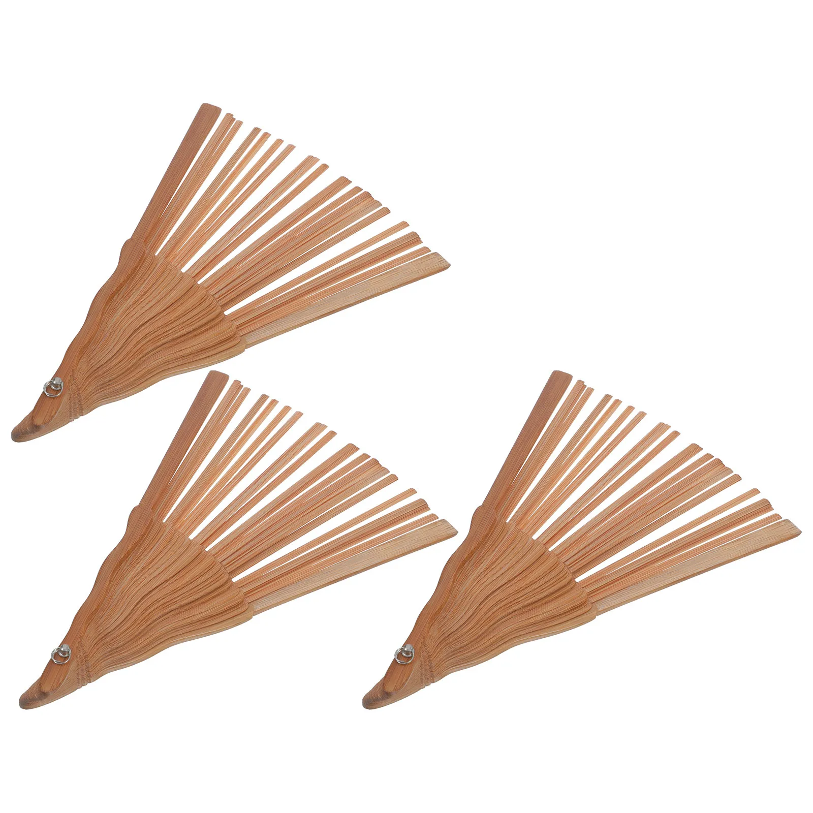 3Pcs Wooden Folding Fan Frame DIY Kit Japanese Style Unfinished Handheld Fan Making Material for Tea Ceremony Festival Decor