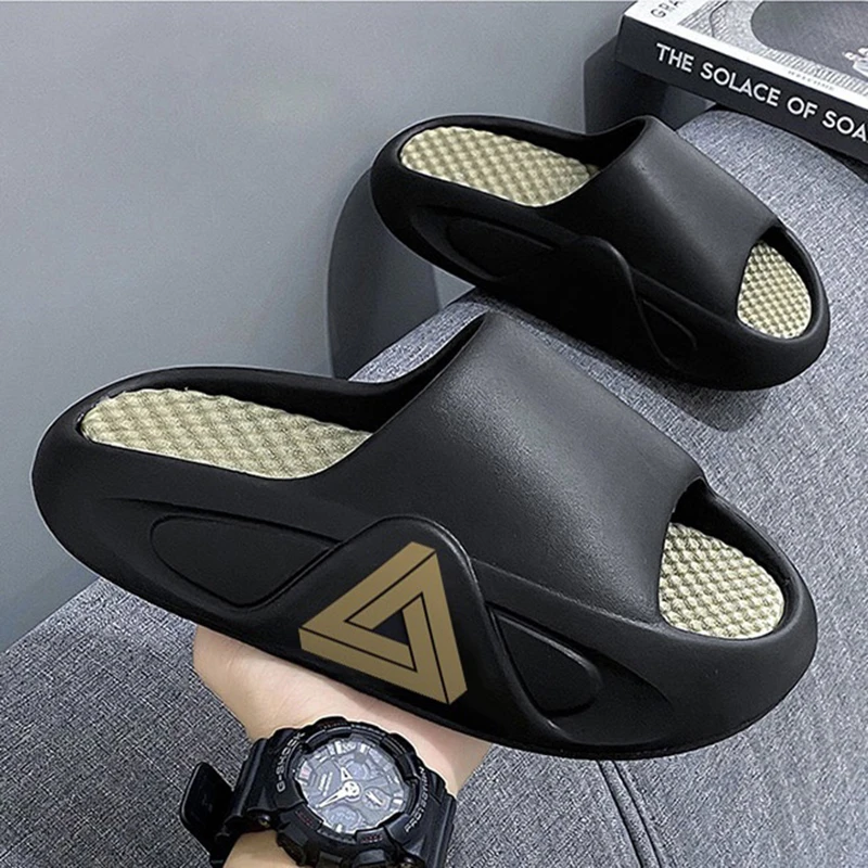 

Мужские тапочки Bonte, летние нескользящие износостойкие домашние тапочки на толстой подошве для ванной комнаты и улицы, спортивные тапочки