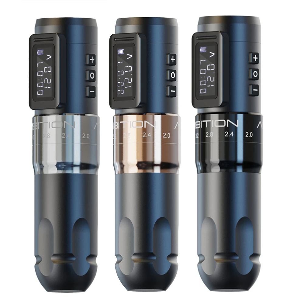 

AMBITION MARS Wireless Tattoo Machine Pen With Rechargeable Battery Adjustable Stroke For Lining Shading Coloring