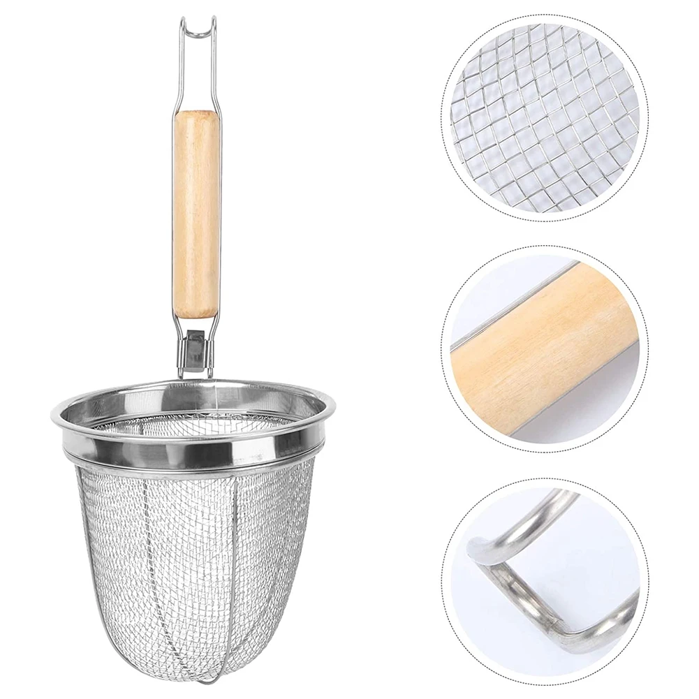 Noodle Strainer Stainless Steel Noodle Basket Multifunction Serving Basket Kitchen Strainer Drainer Kitchen Utensil