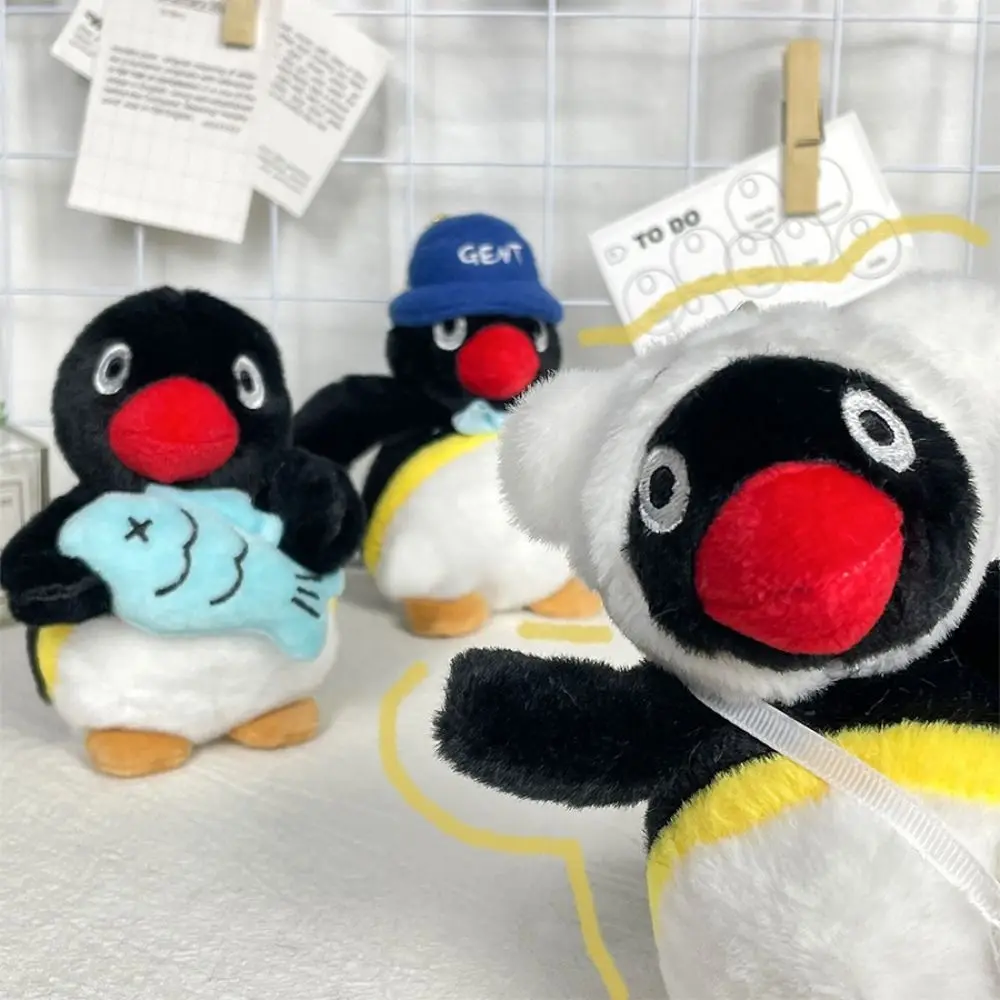 Portachiavi regalo per bambola di peluche con ciondolo a forma di pinguino in cotone PP creativo