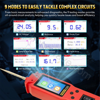 P100 P200 Automotive Circuit Tester 12V/24V Power Probe Diagnostic Tool TFT Screen Oscilloscope & PWM Output Overload Protection