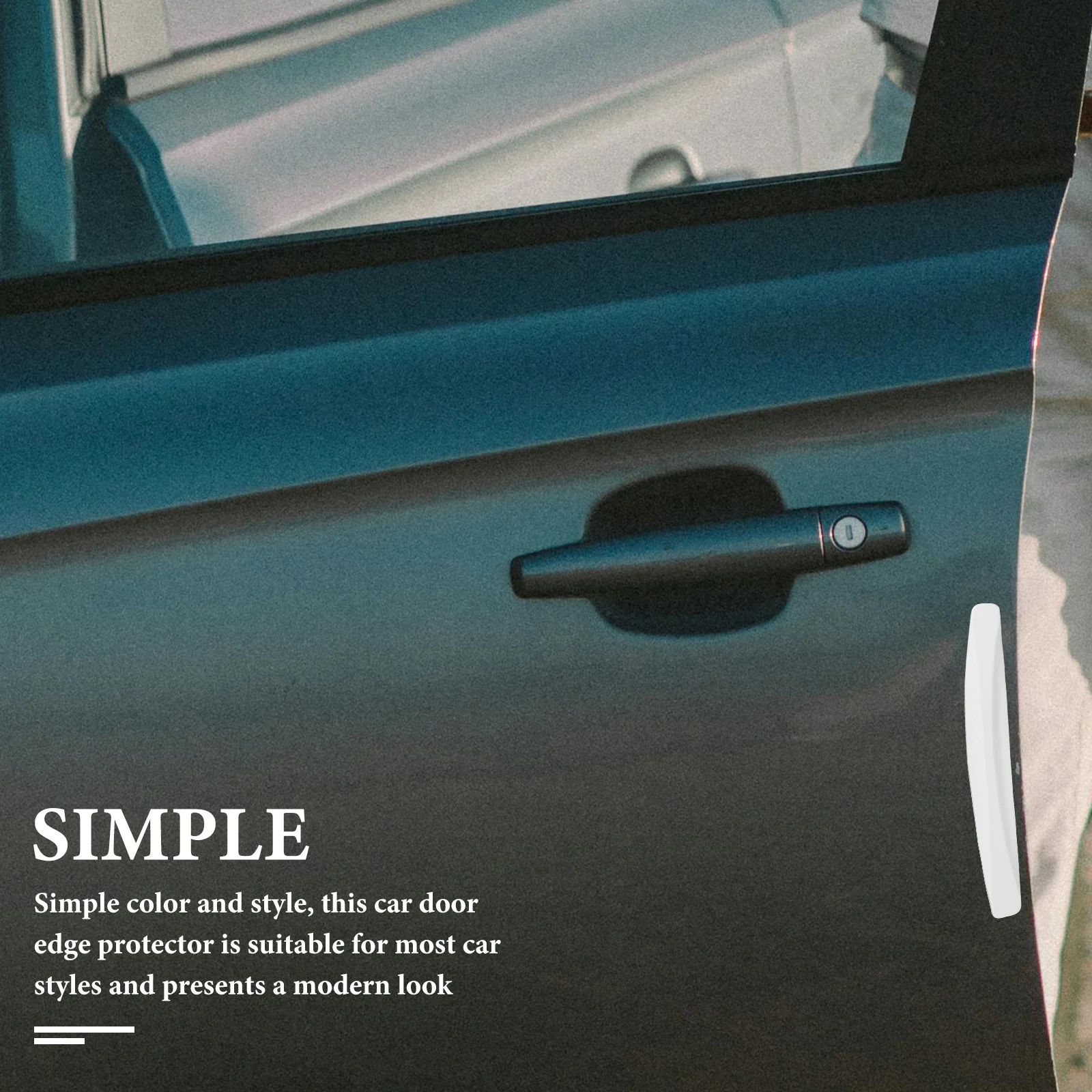 

4pcs White Car Door Protector Anti Collision Strips Side Doors Shockproof Buffering Universal Fit Accessories Edge Guards