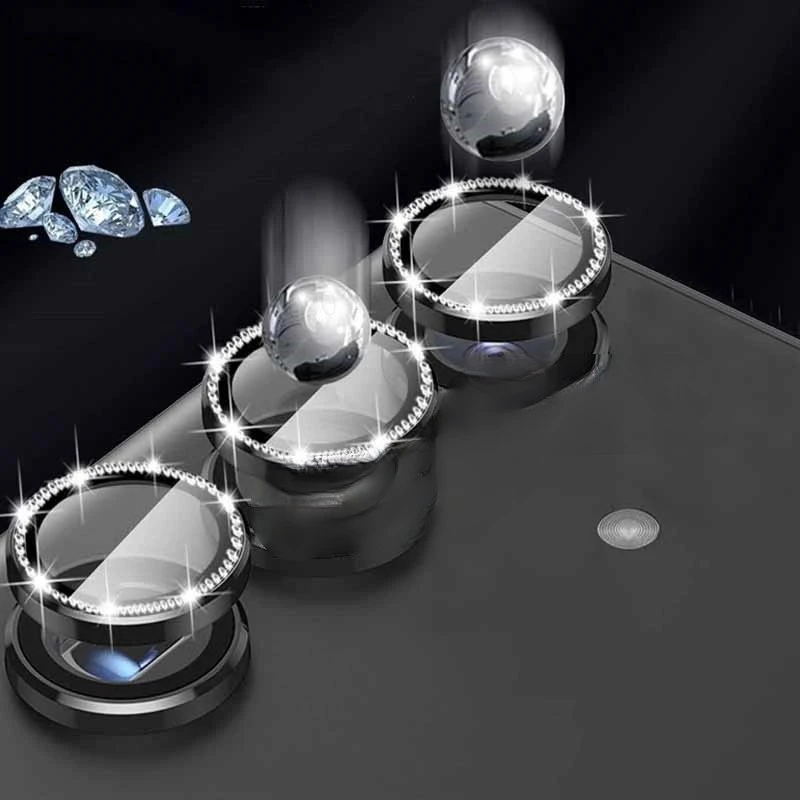 Diamond Camera Ring For Samsung A55 A35 A54 A34 A15 5G A14 A24 4G  Tempered Glass Camera Lens Protector Alloy Ring Cover
