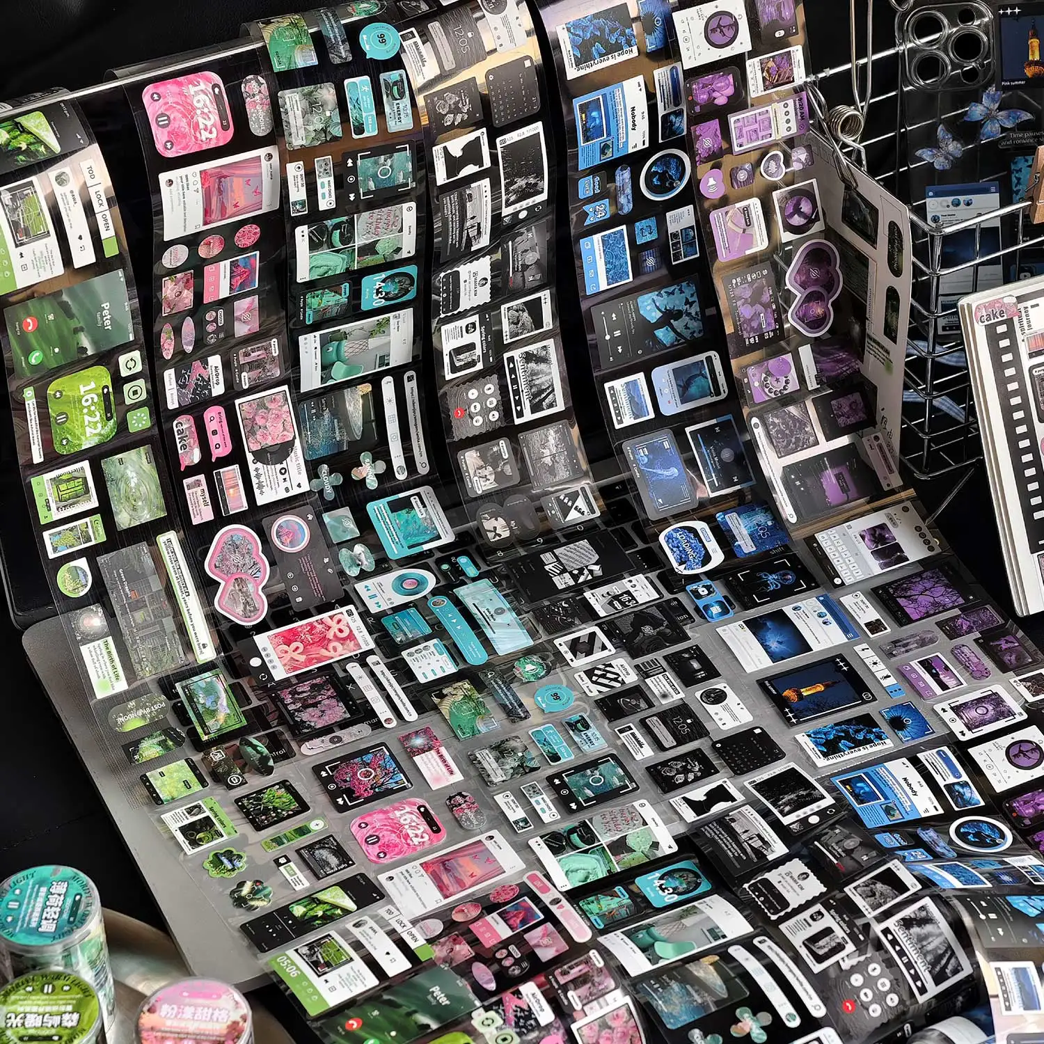 

Специальная высеченная лента для отходов, тени для тумана, тихий интерфейс, серия Ins, материал для справочника, декоративные наклейки «сделай сам»