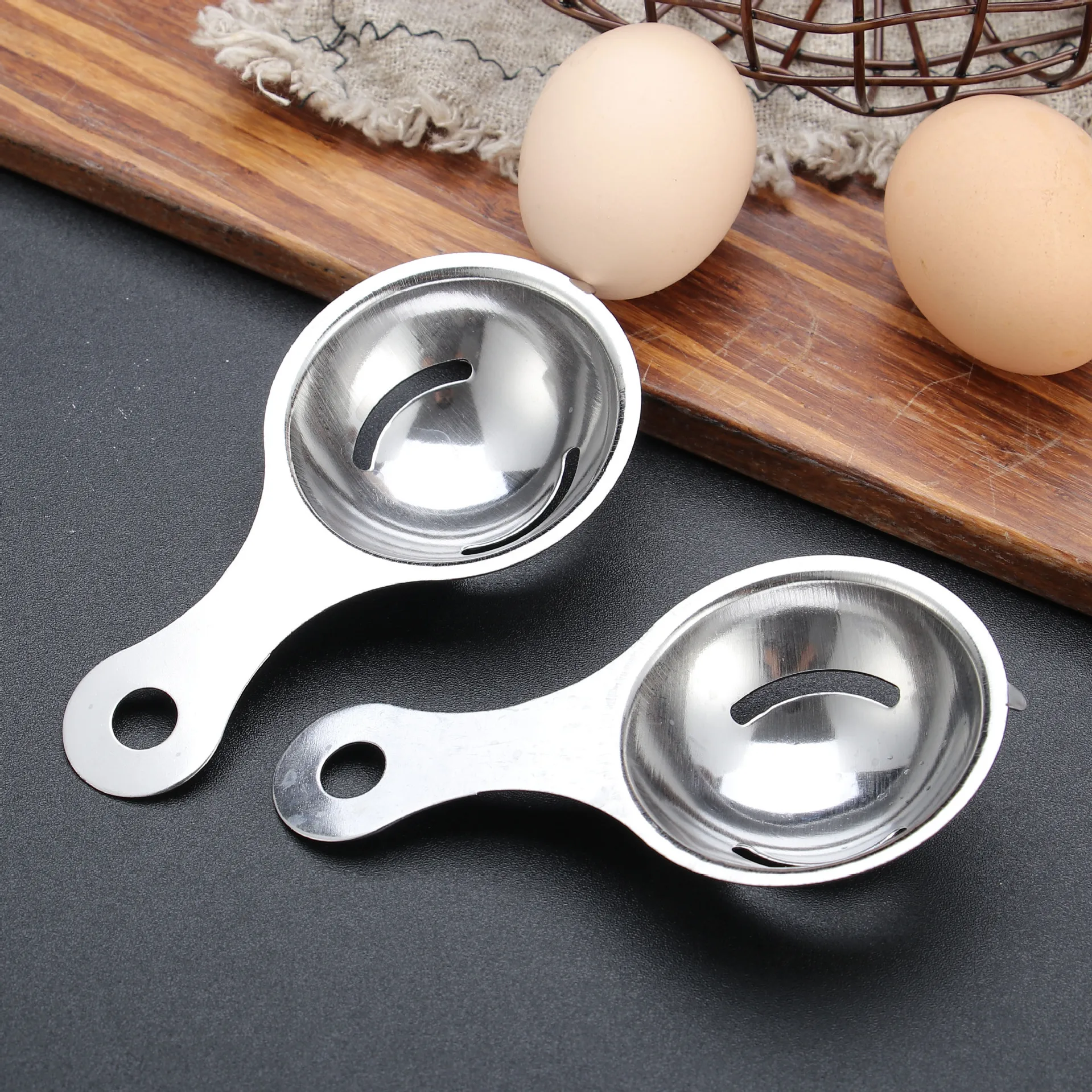 Egg White Separator Stainless Steel Tools Eggs Yolk Filter Gadgets Kitchen Accessories Separating Funnel Spoon Divider Utensils