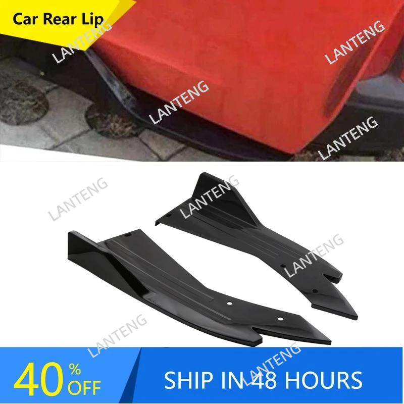 

Car Rear Bumper Lip Diffuser Splitter Spoiler Body Kit For I-nfiniti G37 Q50 Q60 Winglets Side Extension Scratch Protector Black