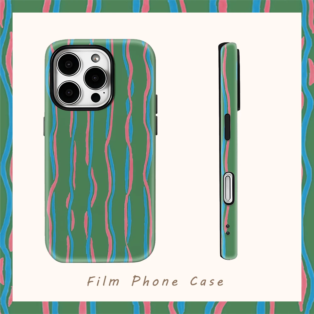 

Чехол для телефона Twisted Stripes для IPhone 17AIR 16E 16, 15, 14, 13, 12, 11, 17 Pro Max Plus, двухслойная задняя крышка