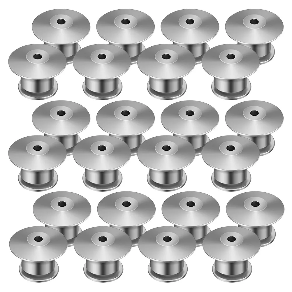 40Pcs Alloy Locking Pin Backs Spring Snap Fasteners for Lapel Brooch Badge Crafts Secure Pin Keepers