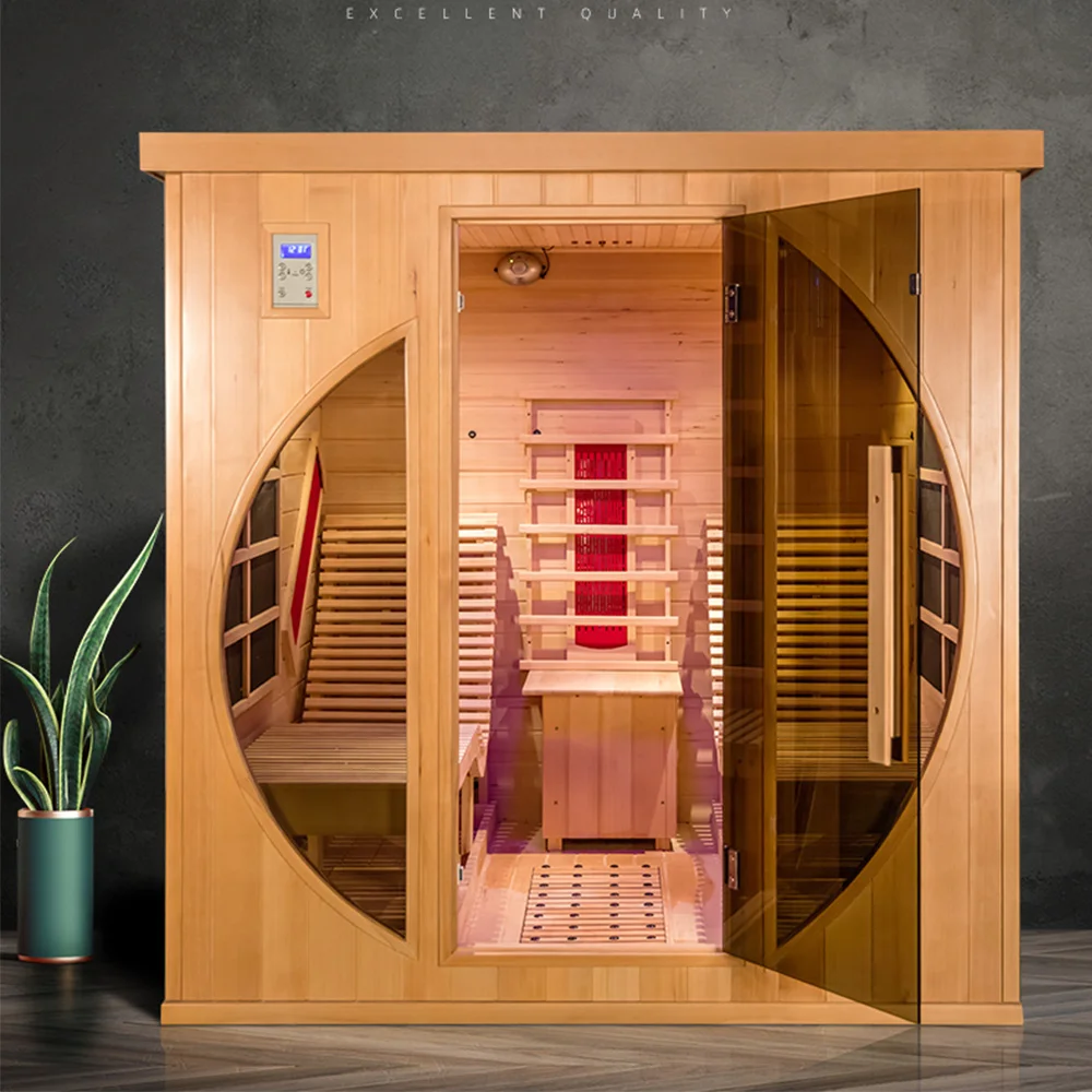 

STLFHot Sale Infrared and Finalendese Dry Steam Hemlock Sauna Room for 2 Person