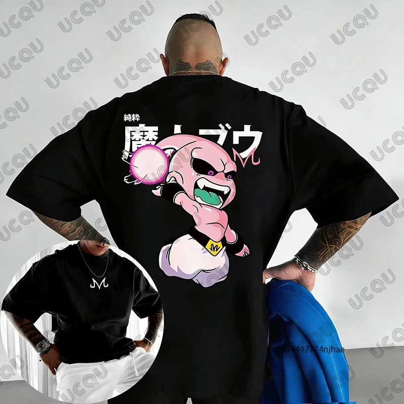 

2026 New Dragon Ball Anime Majin Buu Graphic Print Cotton T-shirt For Men Summer Sports Cosplay Tees Casual Kids/Adult Tops