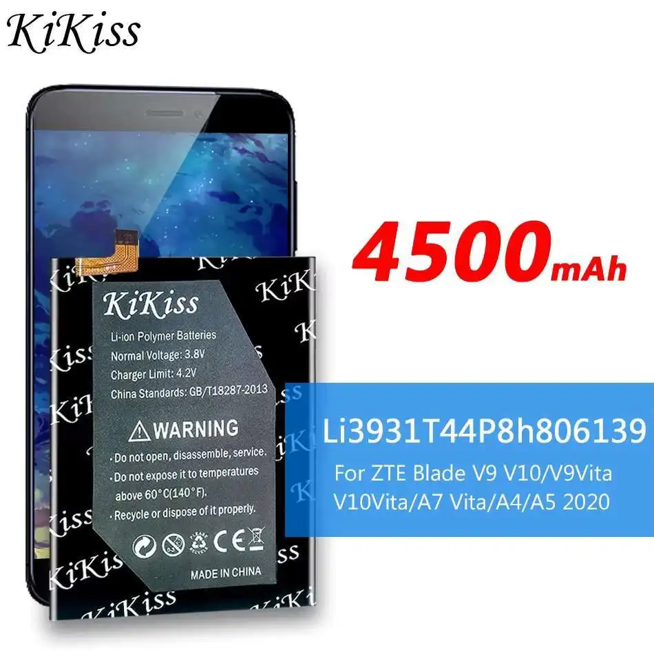 

Mobile Phone Battery Li3931T44P8h806139 4500mAh For Zte Blade V9 V10 V9Vita V10Vita A7 Vita A4 A5 2020