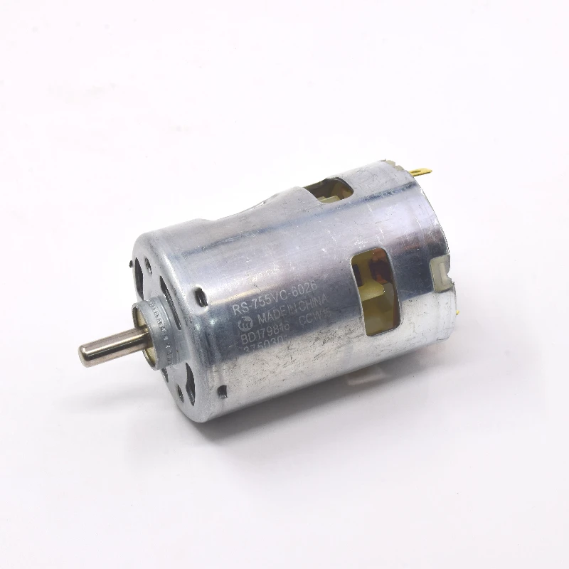 Mabuchi RS-755VC-6026 Carbon Brush Motor DC 12-24V 20600RPM High Speed High Power with Cooling Fan for Electric Tool