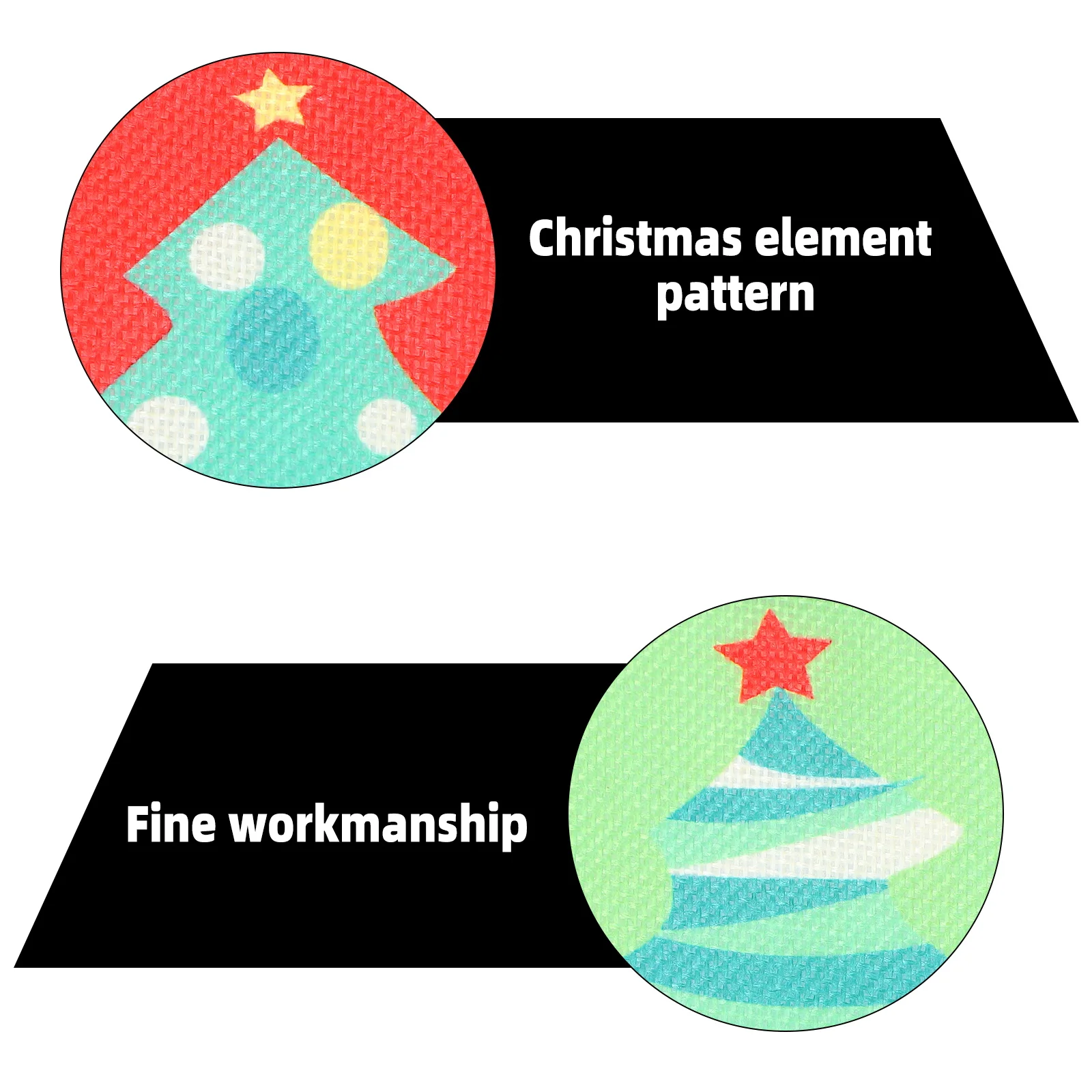 

2 Pcs Christmas Plate Xmas Party Place Mats Creative Placemats Dinner Table Decor Dish Mat Drying nament Printed