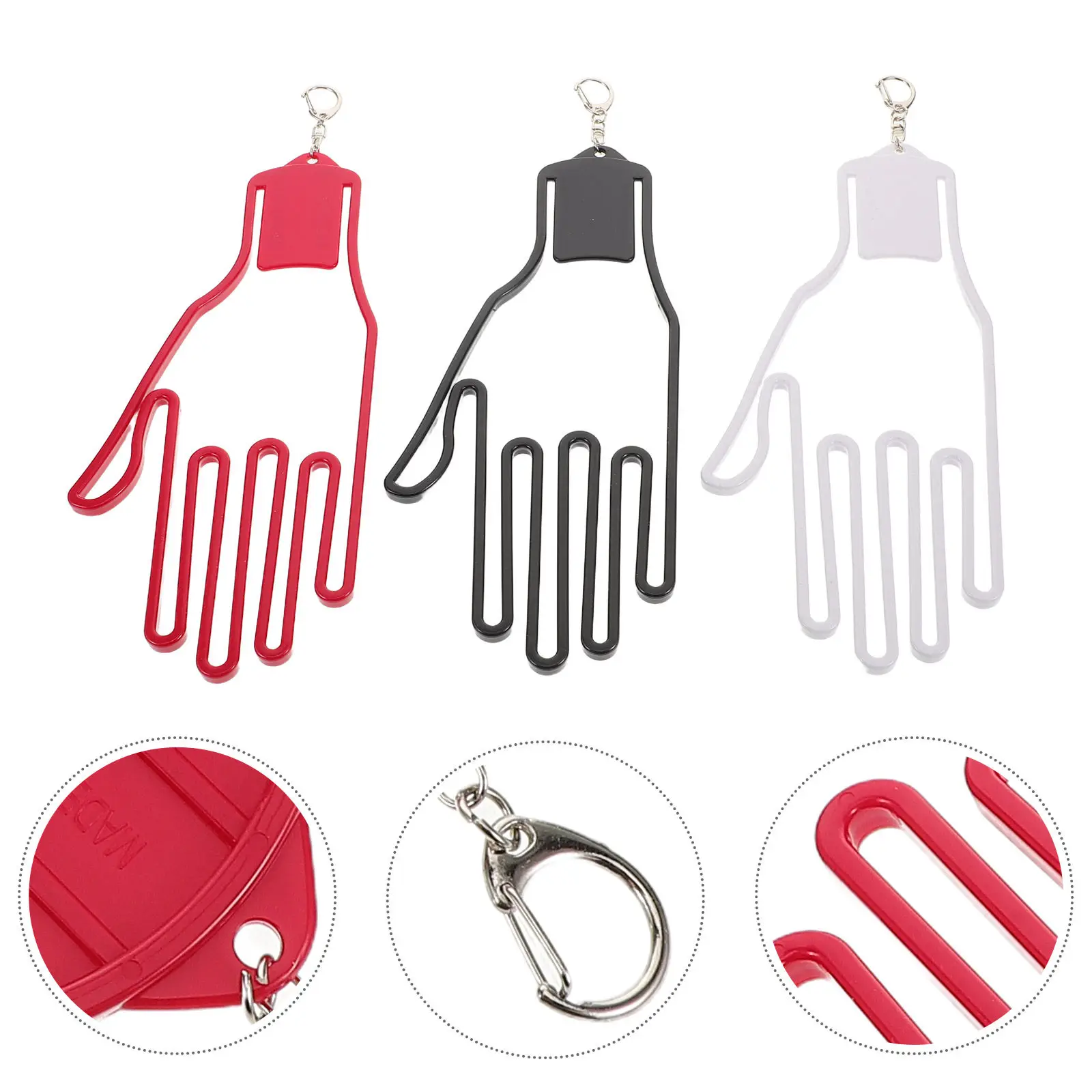 3Pcs Golf Glove Hanger Dryer Support Rack Plastic Frame Hook Organizer Tool for Glove Care Drying Rack for Sports Equipment