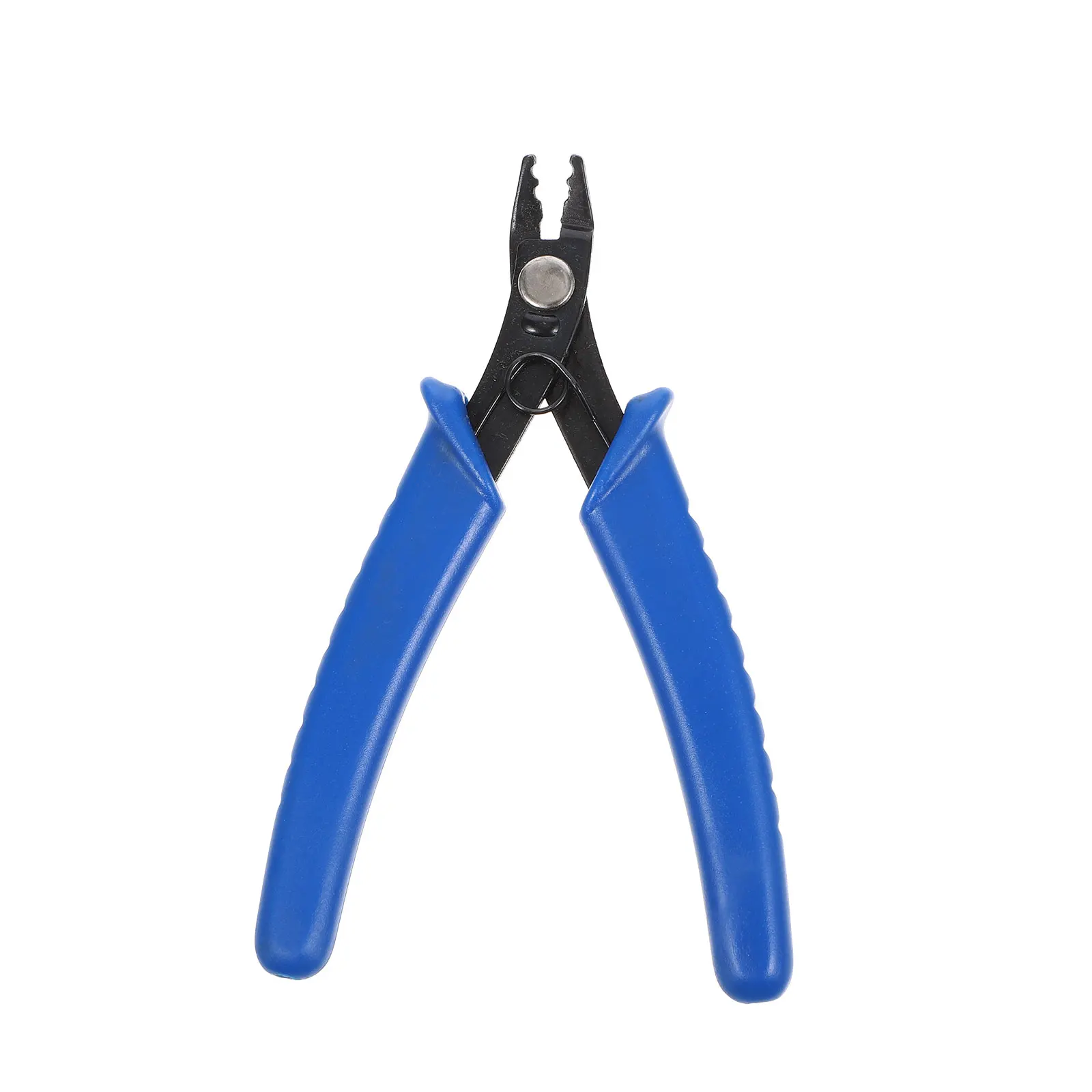 

s Blue H Crimping Pliers Mini Jewelry Tool Carbon Steel Durable Semi Spring Easy Operation Perfect for Beads Covers Ends