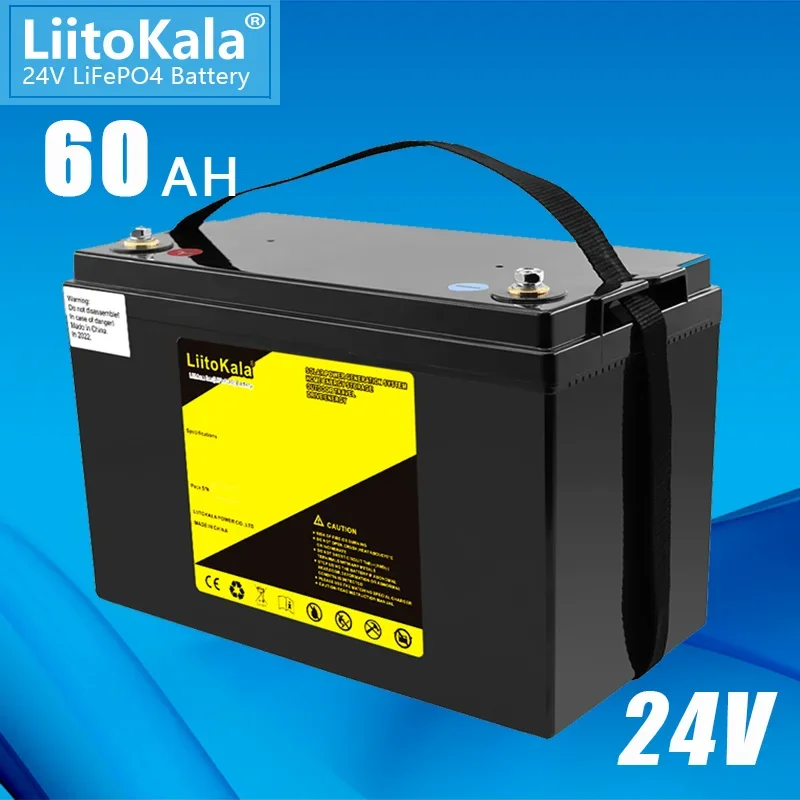 

LiitoKala 24V 60Ah 50Ah lifepo4 battery Power Batteries For 8S 29.2V RV Campers Golf Cart Off-Road Off-grid Solar Wind