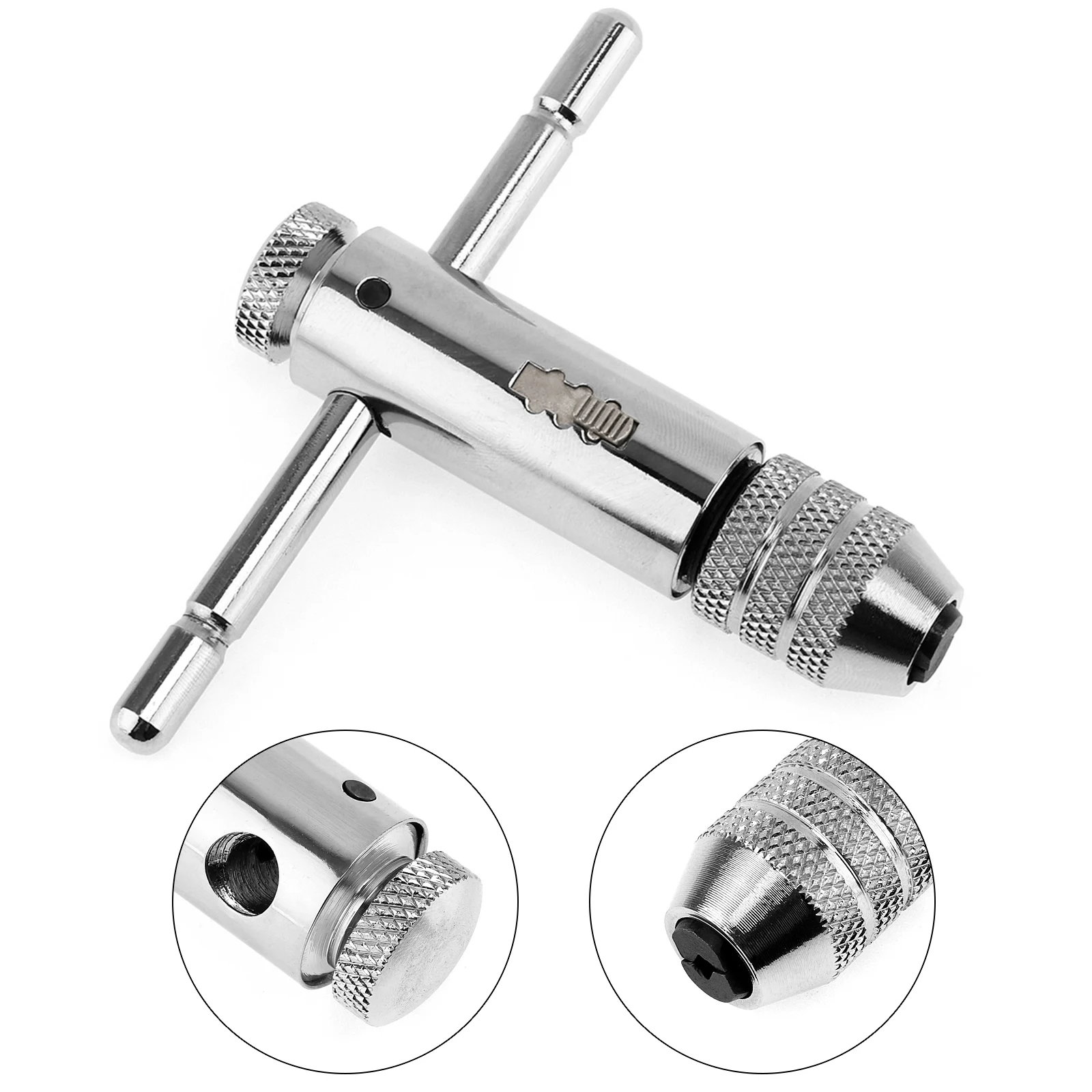 Adjustable M3-M8 M5-M12 T Handle Ratchet Tap Wrench with M3-M8 Machine Screw Thread Metric Plug Tap Ratchet Tap Machinist Tools