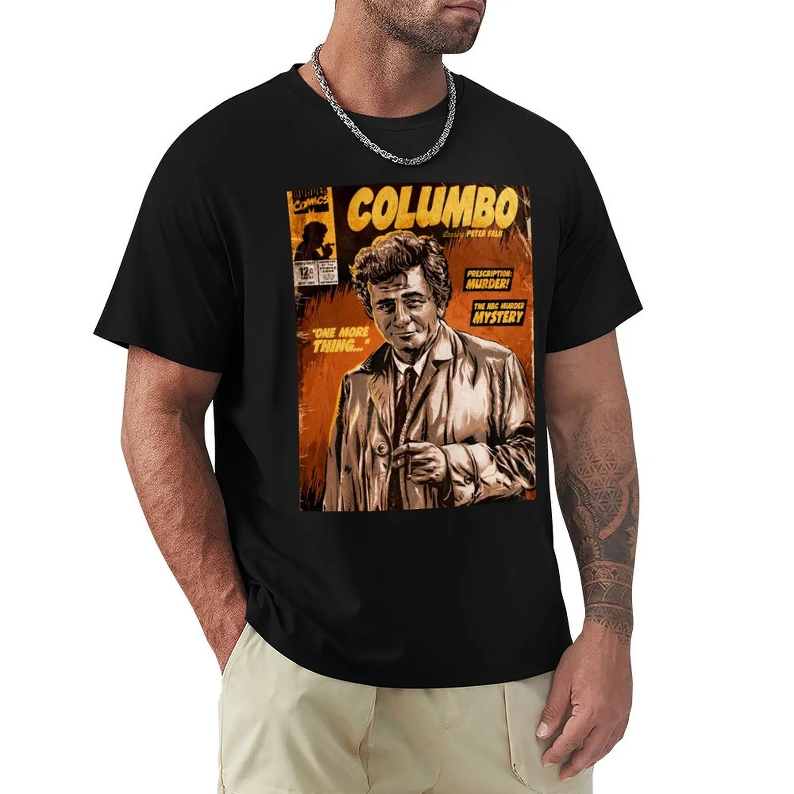 Columbo TV Show Comic T-Shirt Summer Sports Quick Dry T-Shirt