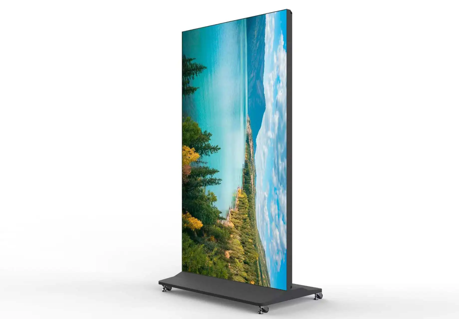 Kiosco da pavimento da 75 pollici Sistema Android e Windows 500 nit Totem LCD a schermo intero 24/7 ore per display di benvenuto