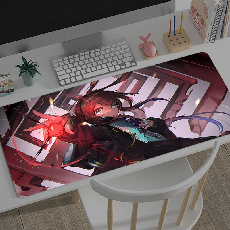 Mouse Pad Large Arknights Computer Office Game Table Mats Rubber Anti-slip Gaming Keyboard coaster Long Desk Pads game Mousepad