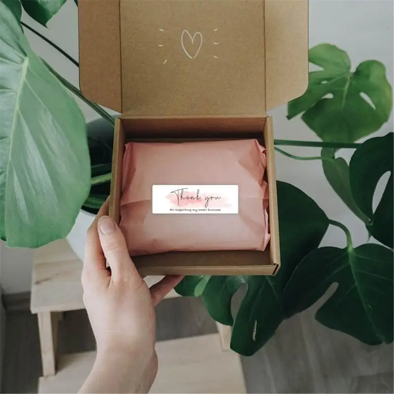 120 pcs/roll terima kasih label perekat gulungan stiker untuk penyegelan amplop pembungkus hadiah dan dekorasi kue