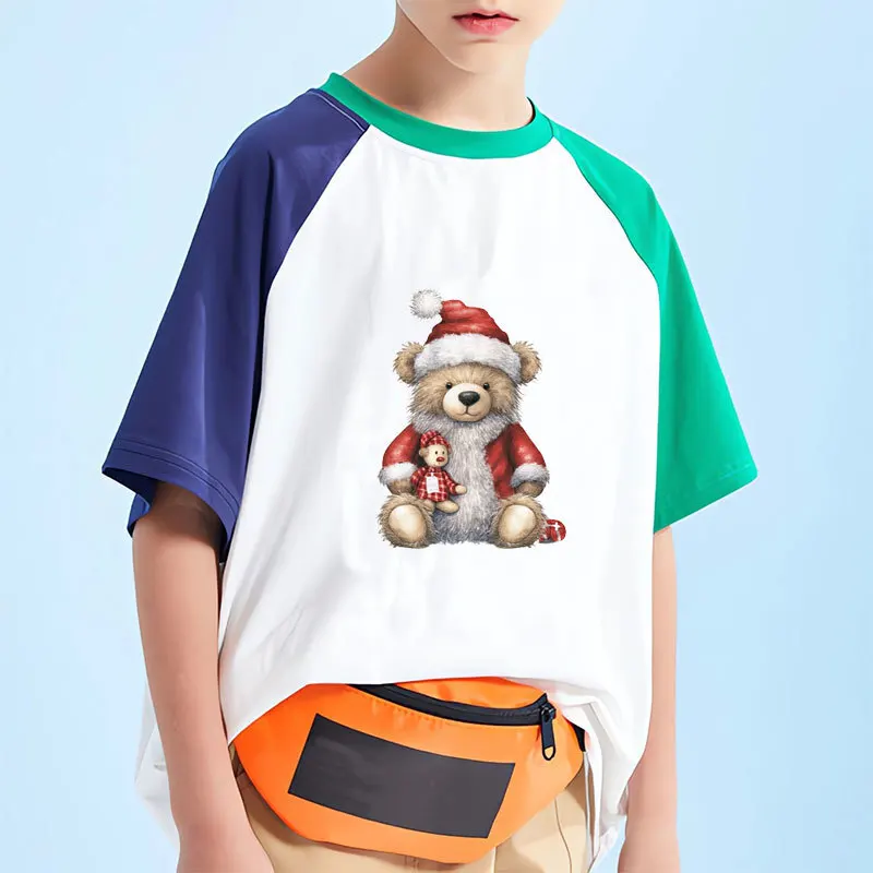 Cartoon Christmas Bear animal Iron-On Transfer Stickers,Vinyl Heat Transfer Patches for DIY Children's baby clothing decoration