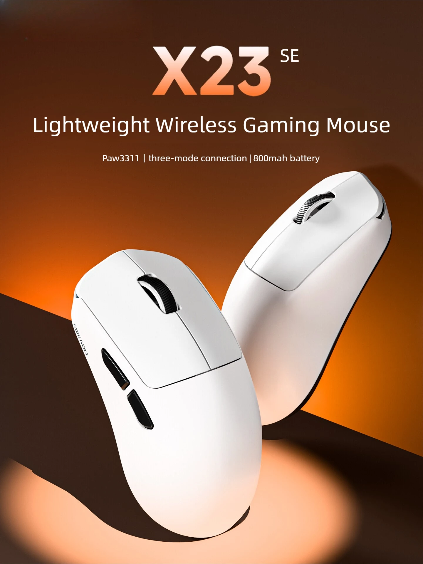 EWEADN X23SE Wireless Mouse PAW3311 Lightweight Tri-Mode Gaming Mouse E-sports 500mAh Long Battery 1K Low Latency Gamer Mouse