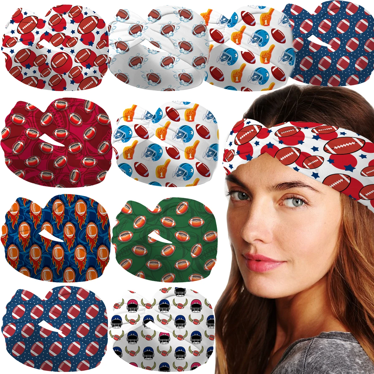 

Cross Turban Knotted Bandana Head Bands For Women Non Slip Boho Headwraps Workout Sports Yoga Sweatband For Soccer