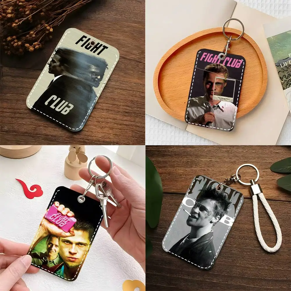 

1 шт. Классический кожаный брелок-картхолдер в стиле фильма «Бойцовский клуб» для карт доступа и ключей