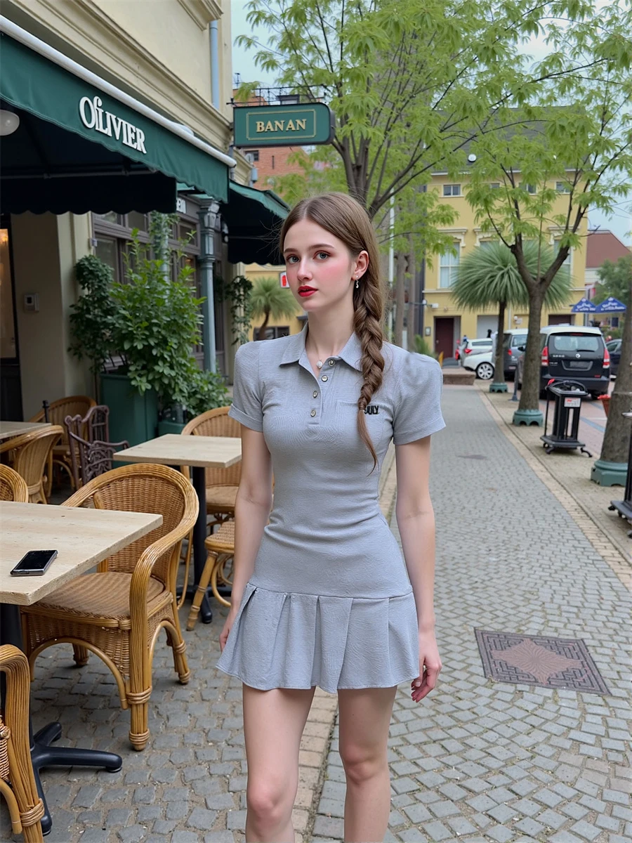 فساتين يوم نسائية غير رسمية بلون سادة ثنيات صيفية برقبة على شكل حرف V بدون ظهر وفتحة جانبية للحفلات المسائية والنوادي الليلية مثيرة