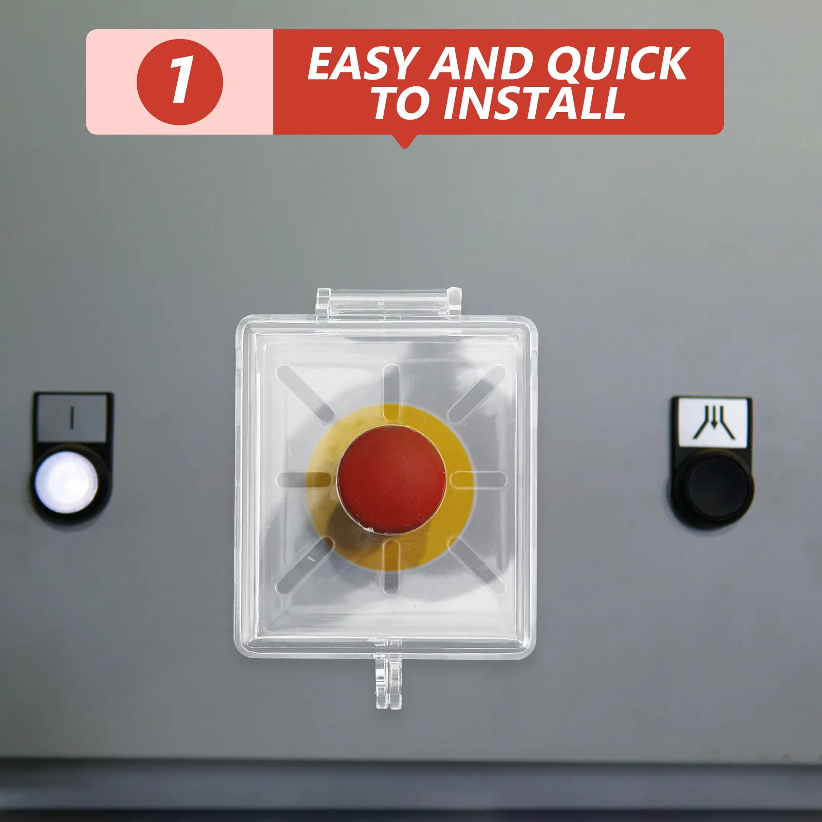 

Transparent Button Protective Cover Clear Lockable Push Button Switch Guard Waterproof Electrical Outlet Safety Case Switch Lock