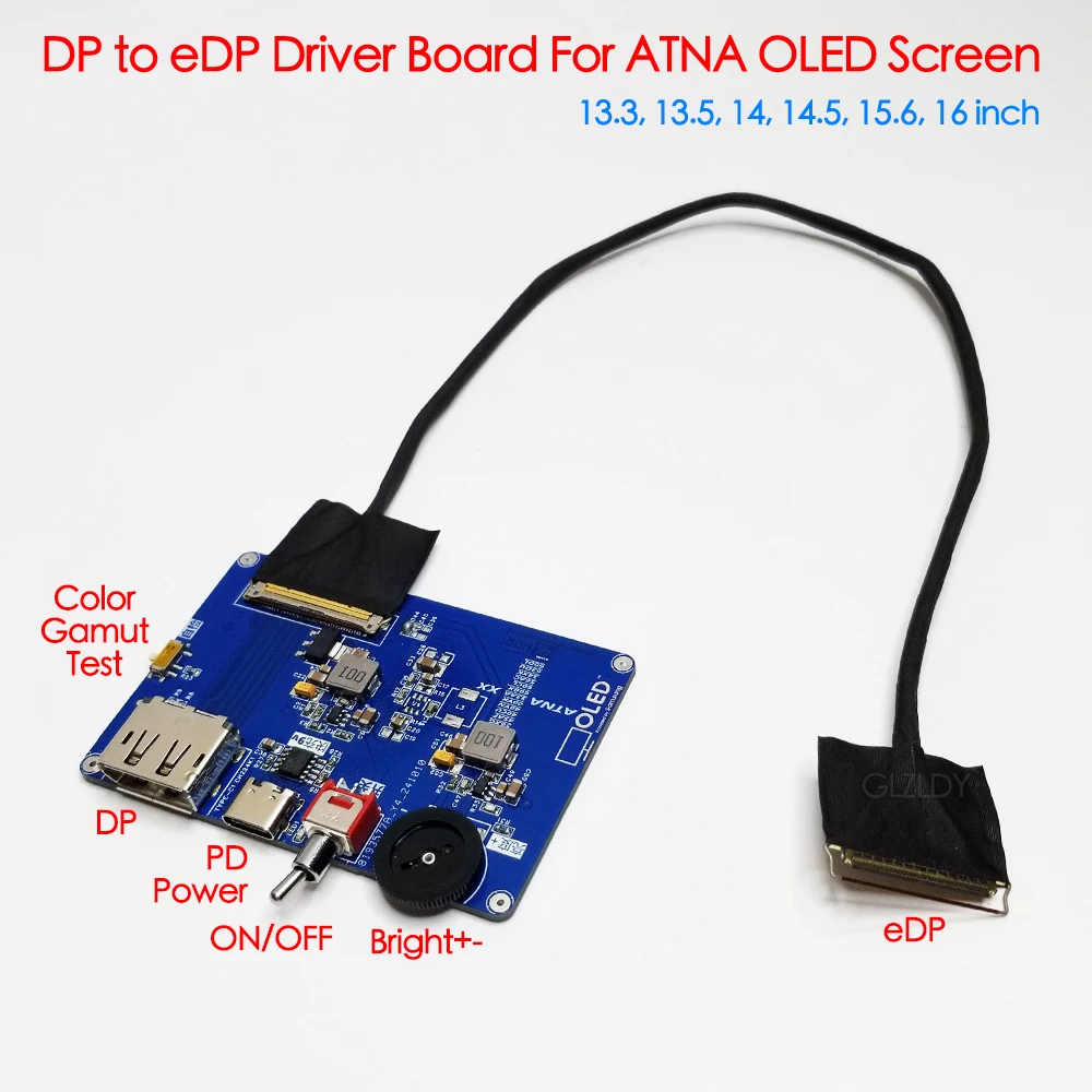 

For Samsung OLED screen DP to EDP Driver Board EDP Signal Adapter Board EDP Cable 2K 4K 30pin 40pin HDR Portable LED Display