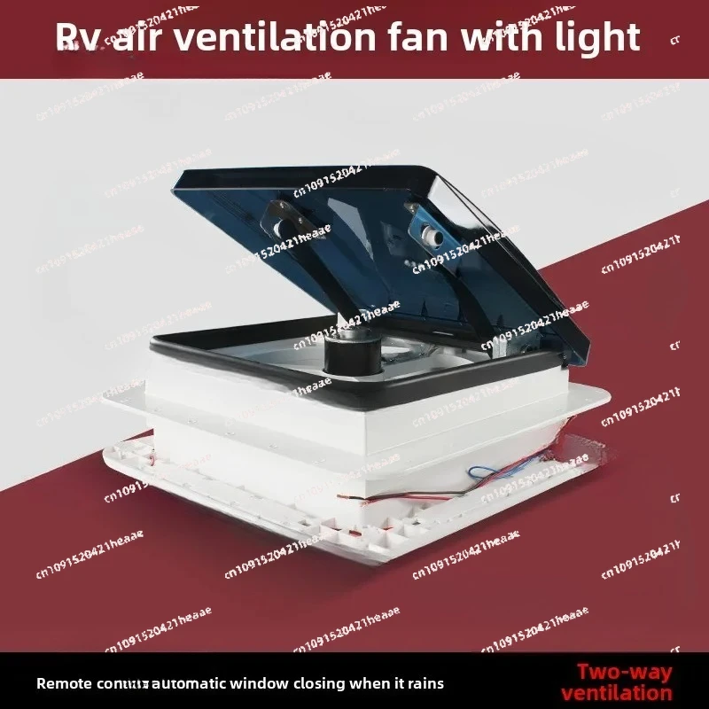 Suitable for RV 12V Sunroof Ventilation Fan, RV 24V Exhaust Fan, Insect-proof and Rain-proof Two-way in And Out with Light