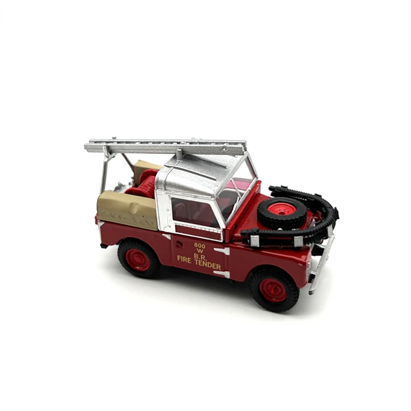 1:76 Scale Diecast Alloy Land Rover 88 Fire Fighting Vehicle Model Classic Adult Collection Toys Souvenir Gifts Static Display